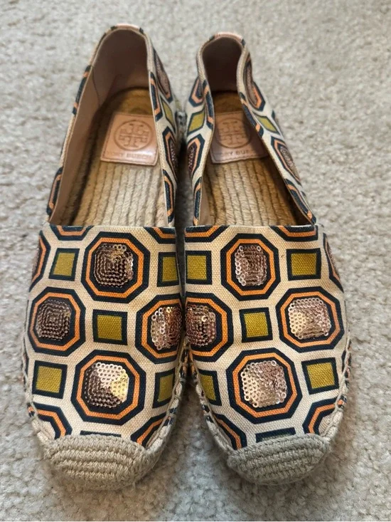Tory Burch Cecily Embellished Espadrilles- Size 7 - Picture 2 of 8